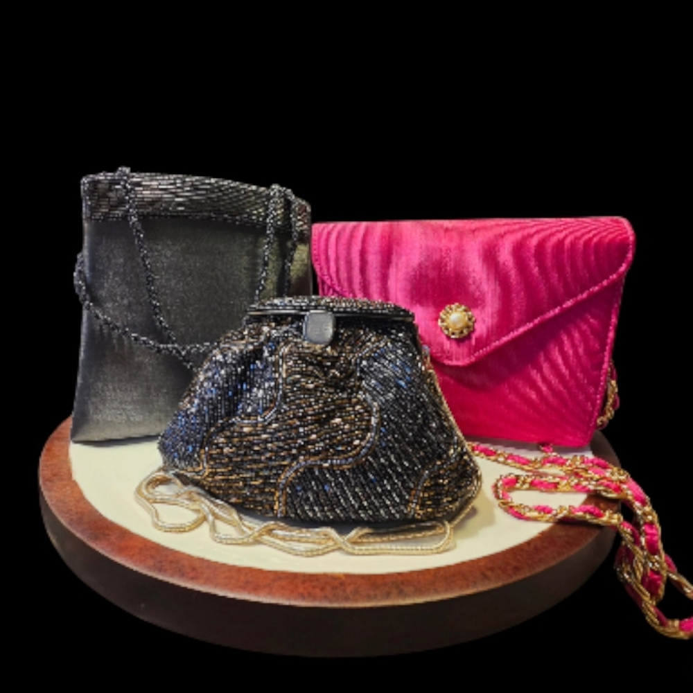 Set of Three Evening Bags, Vintage Circa 1980s